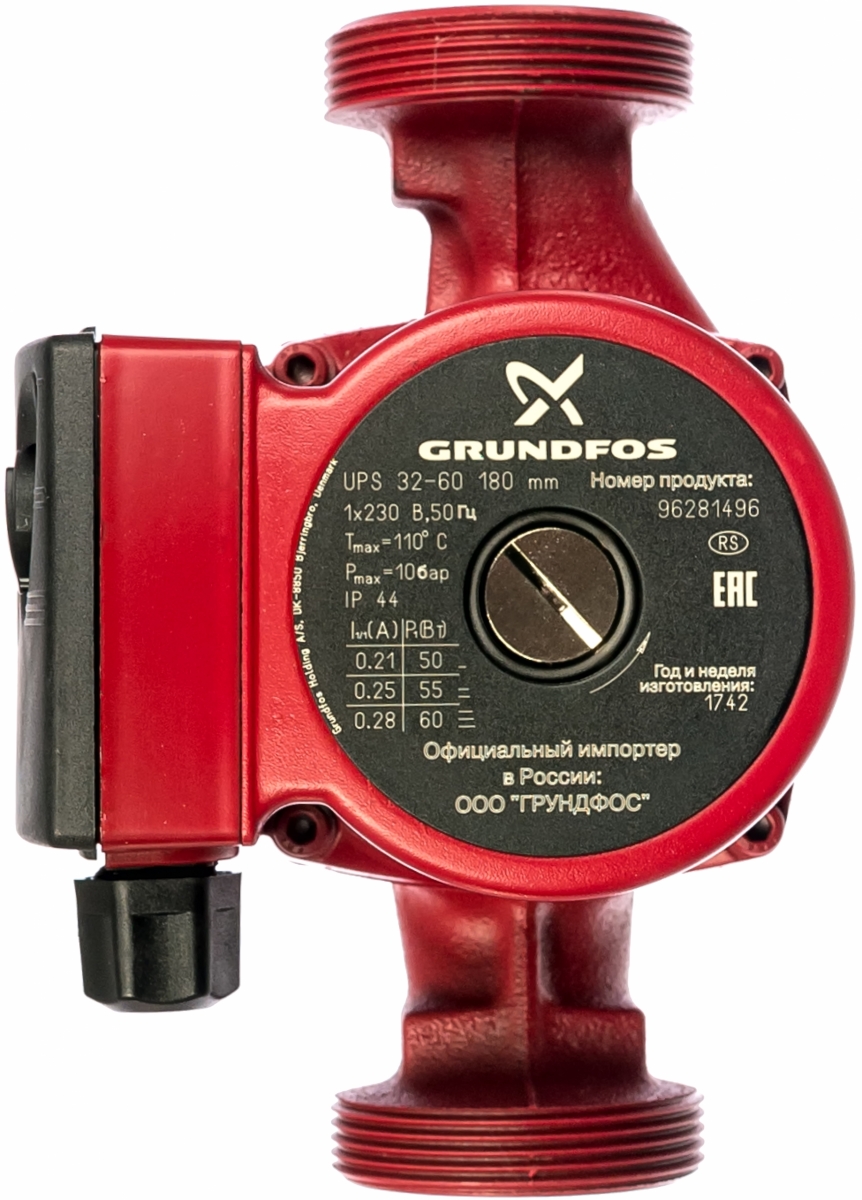 96281496 Grundfos Насос UPS 32-60 с гайками (1х230) циркуляционный/ бытовой